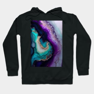 Deep Cyclone - Abstract Alcohol Ink Resin Art Hoodie